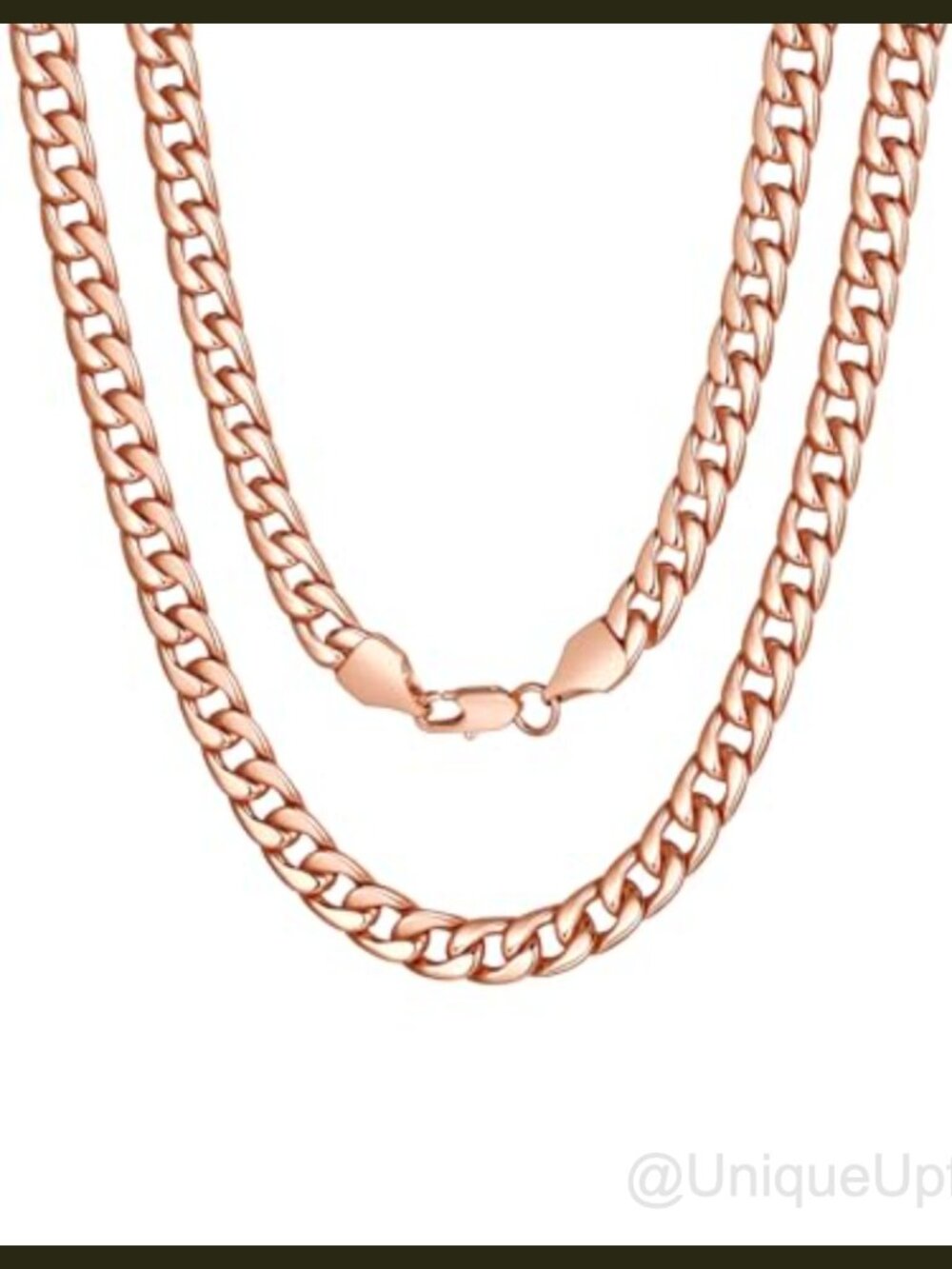 Cuban Link Chain Necklace Stainless Steel Curb Hip Hop Jewelry Men Women